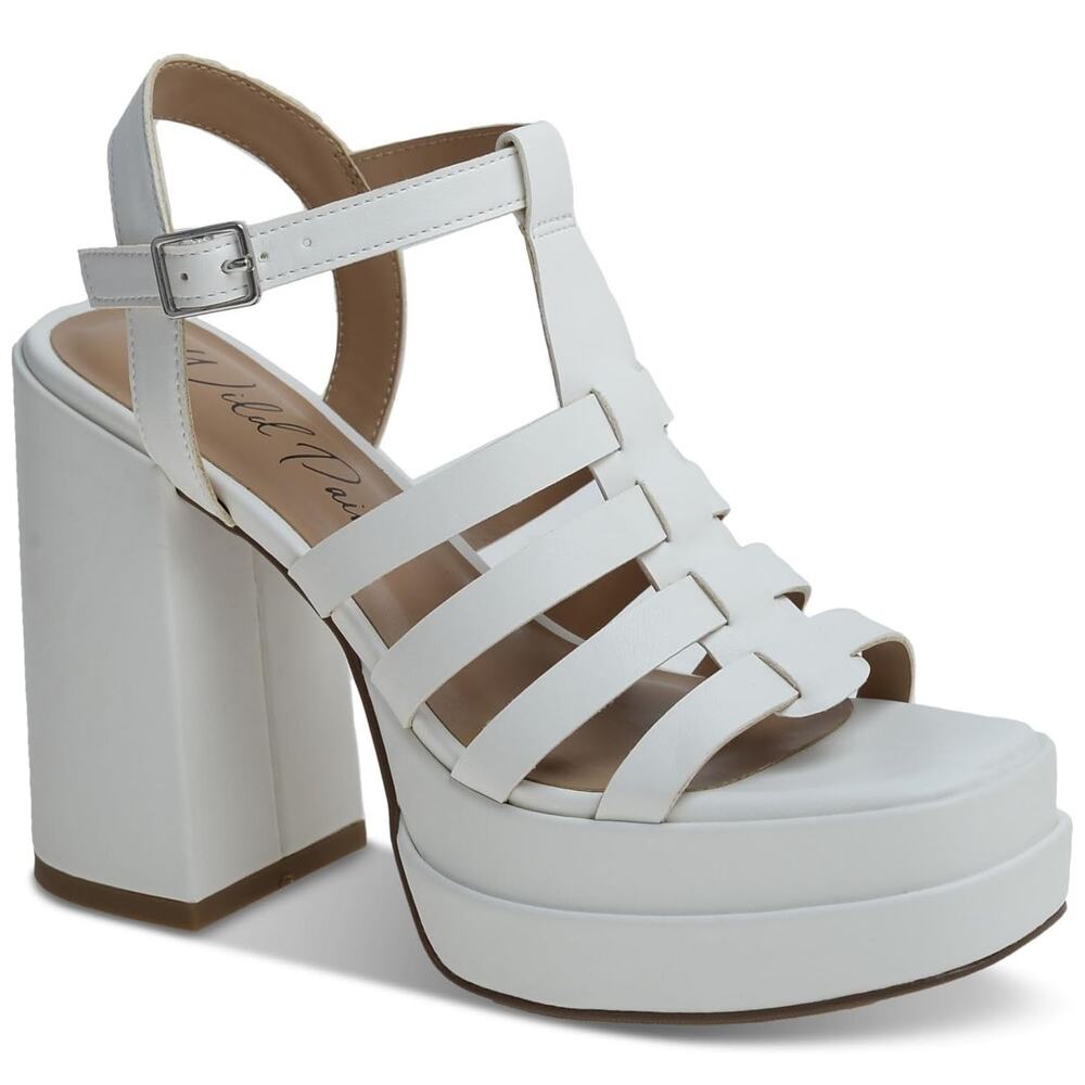 Wild Pair Women Platform Slingback Fisherman Sandals Orlah Size US 7M White